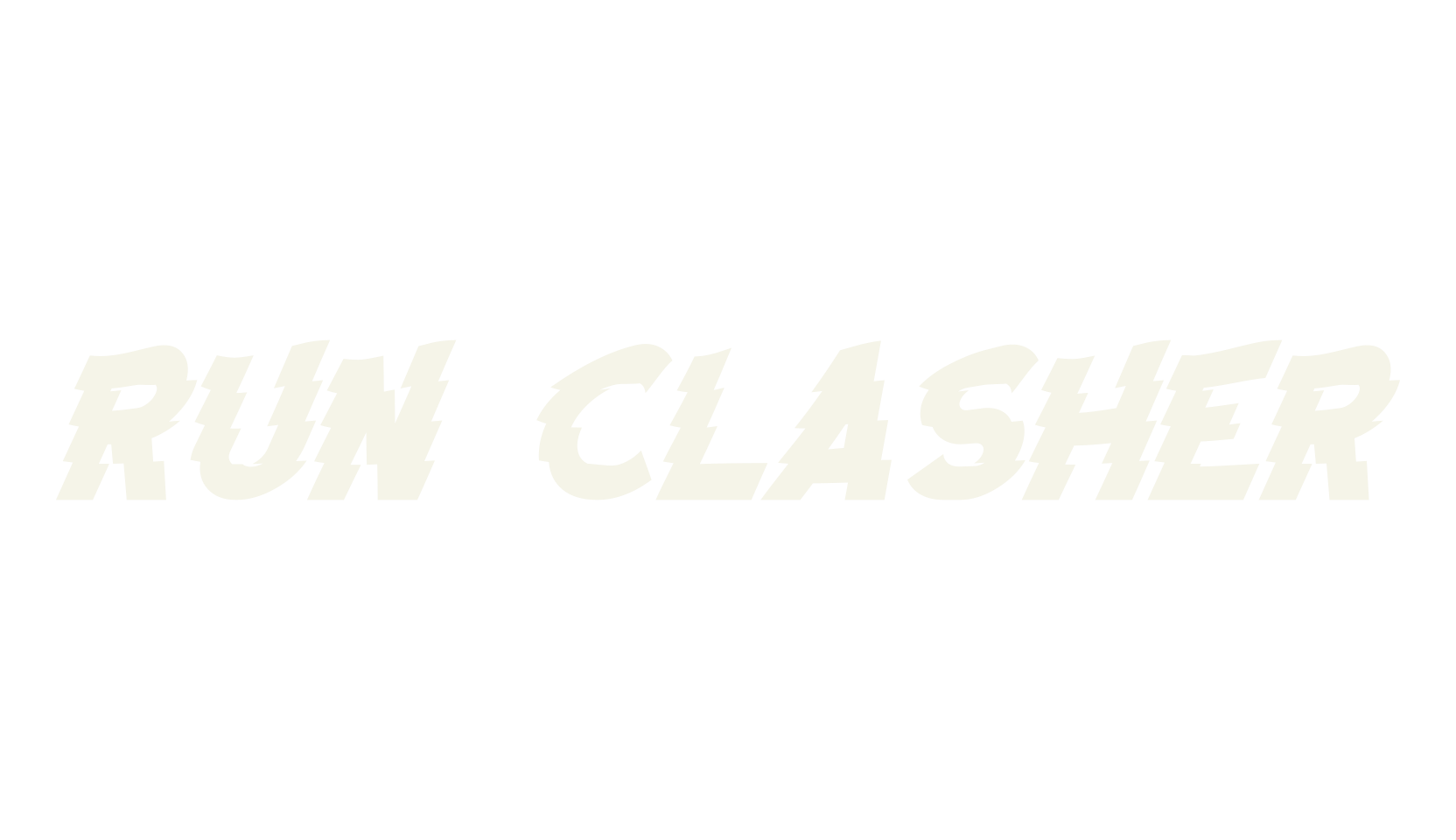 Run Clasher, racing font preview