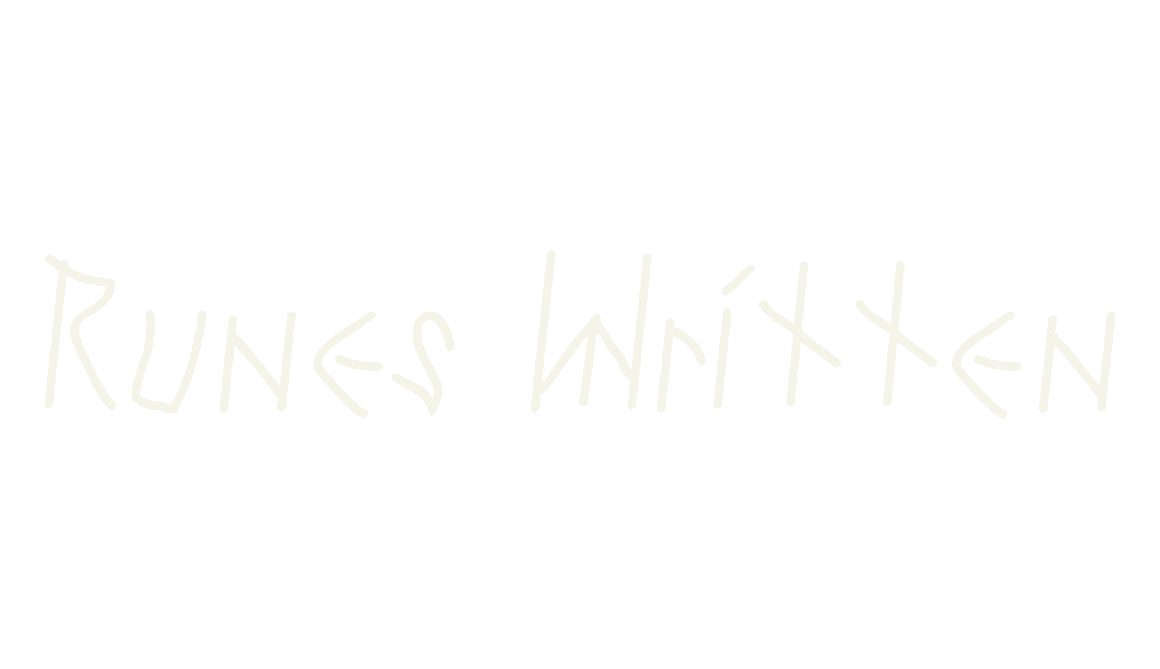 Runes Written, fantasy font preview