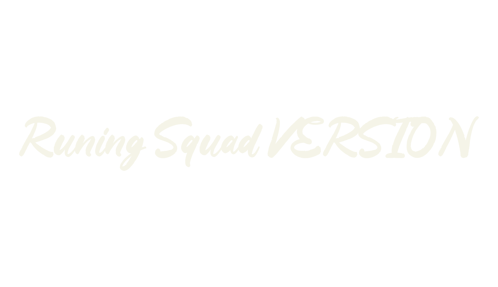 Runing Squad VERSION, script font preview