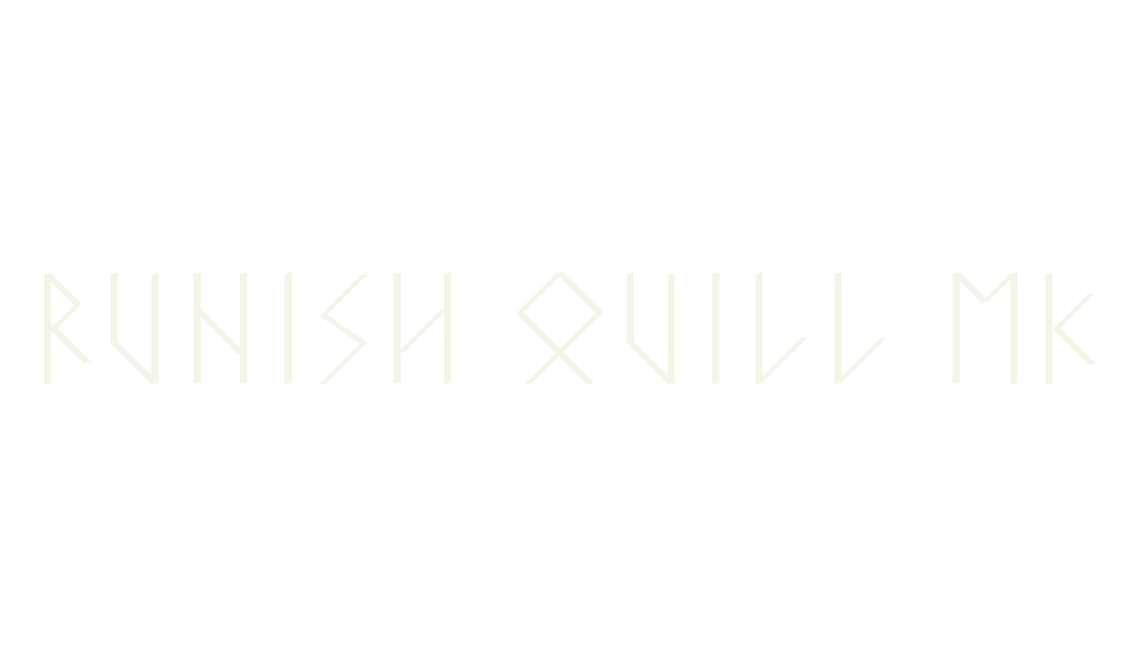 Runish Quill MK, fantasy font preview