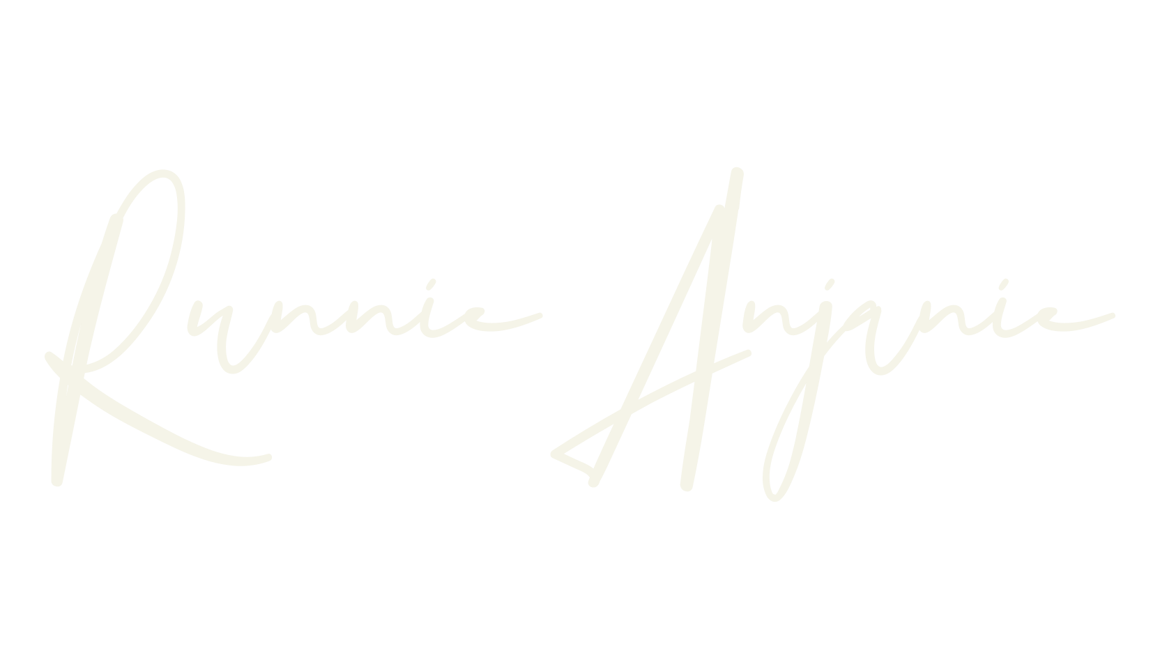 Runnie Anjanie, signature font preview