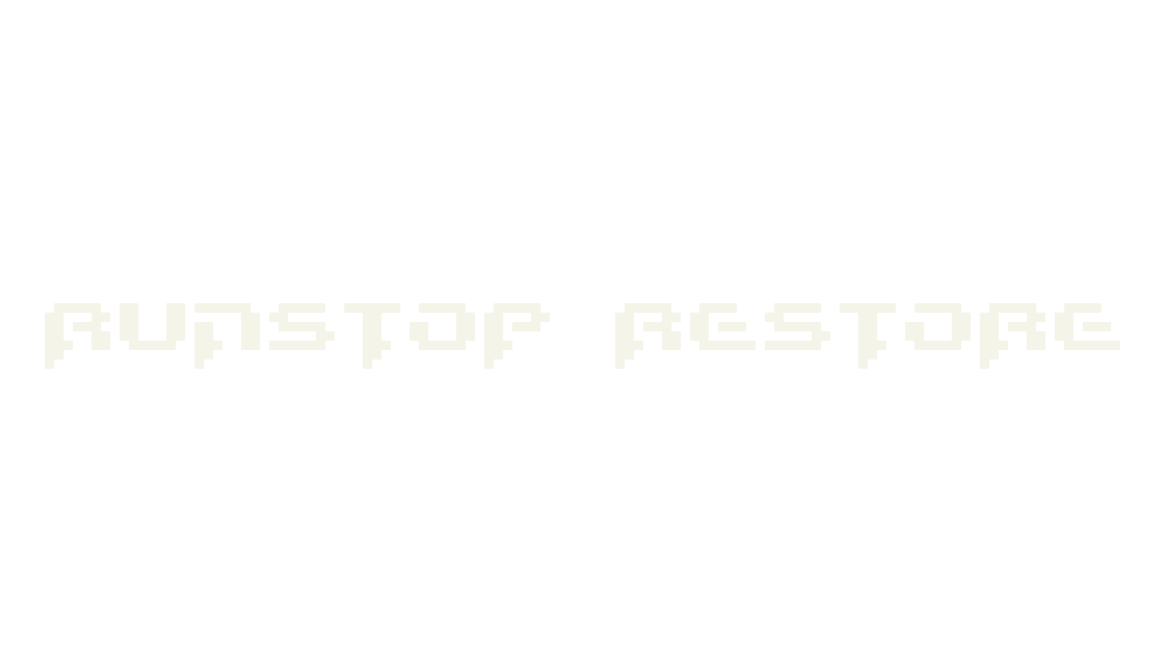 Runstop Restore, pixel font preview