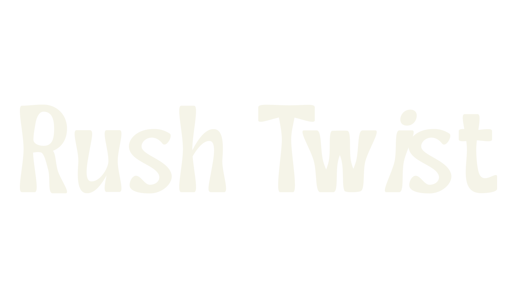 Rush Twist, sans serif font preview