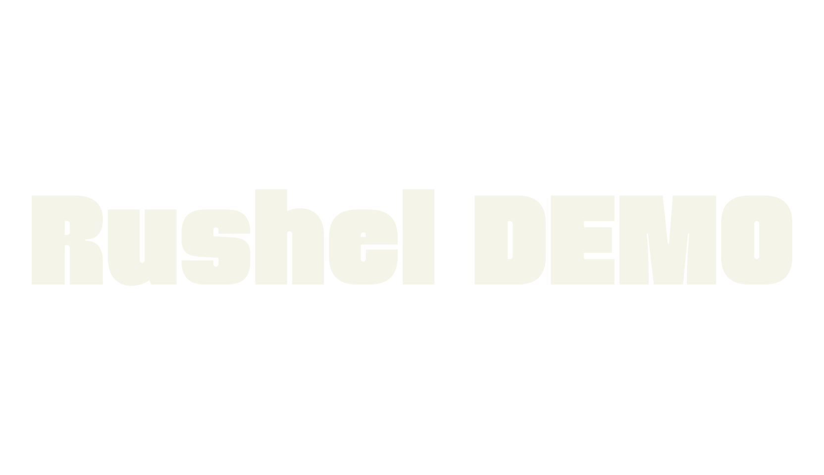 Rushel DEMO, bold font preview
