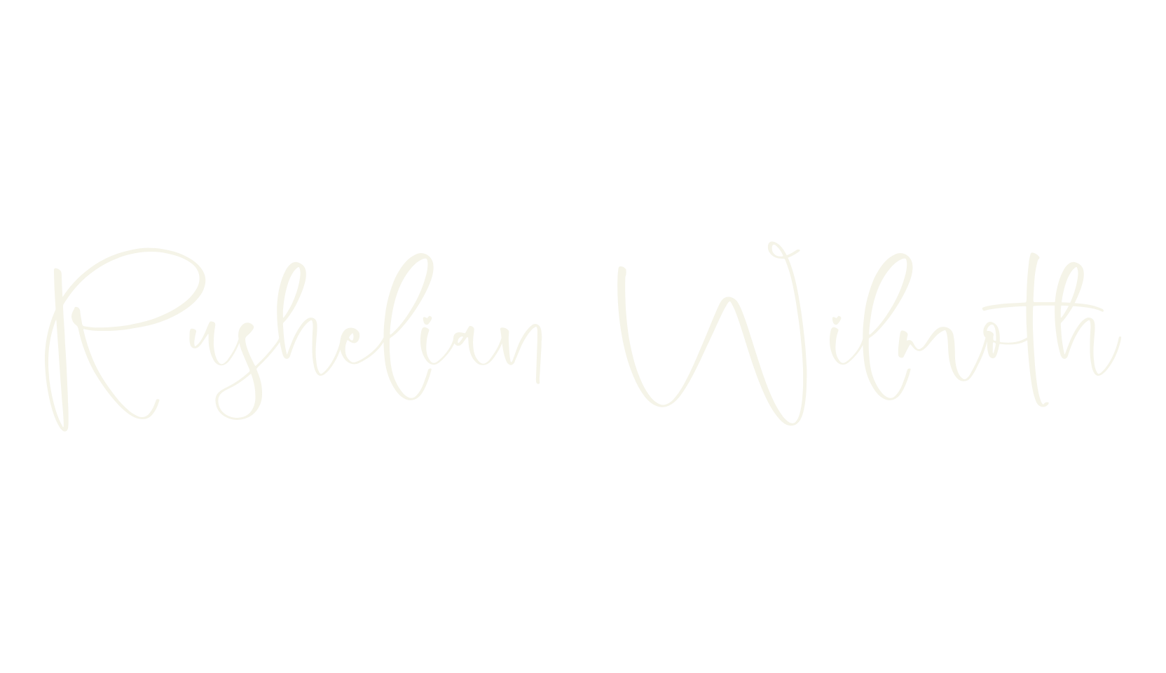 Rushelian Wilmoth, script font preview