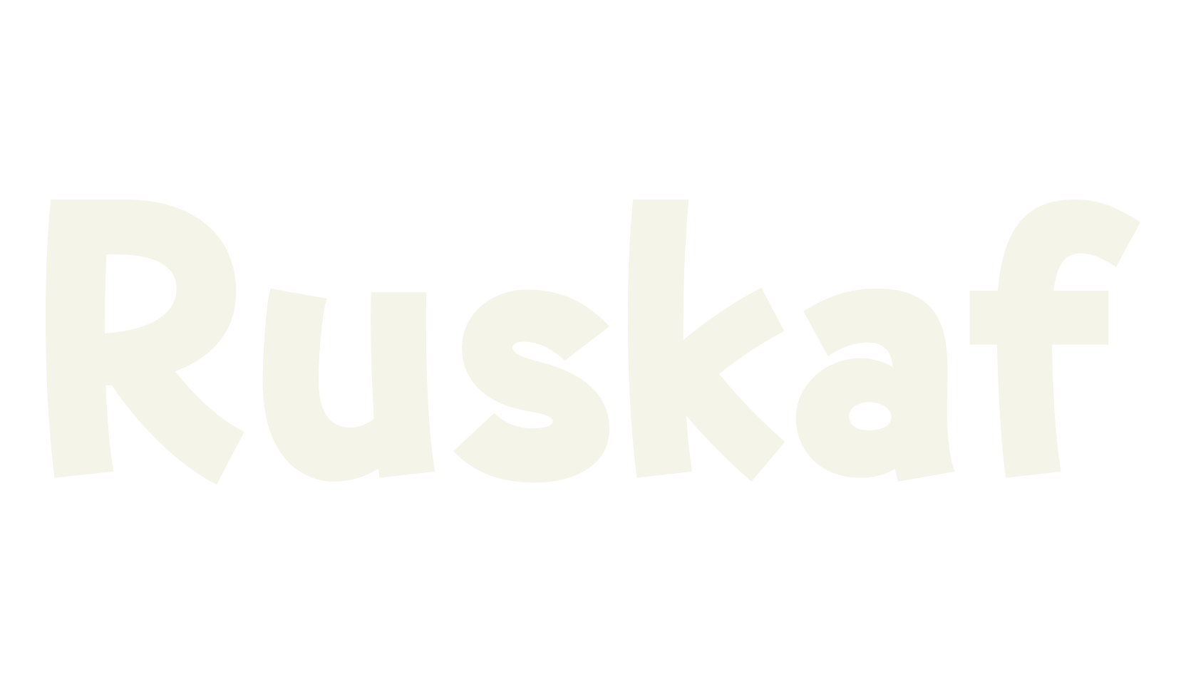 Ruskaf, cartoon font preview