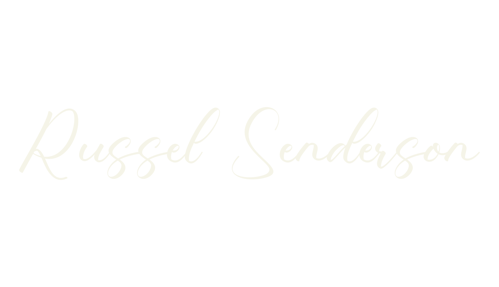 Russel Senderson, calligraphy font preview
