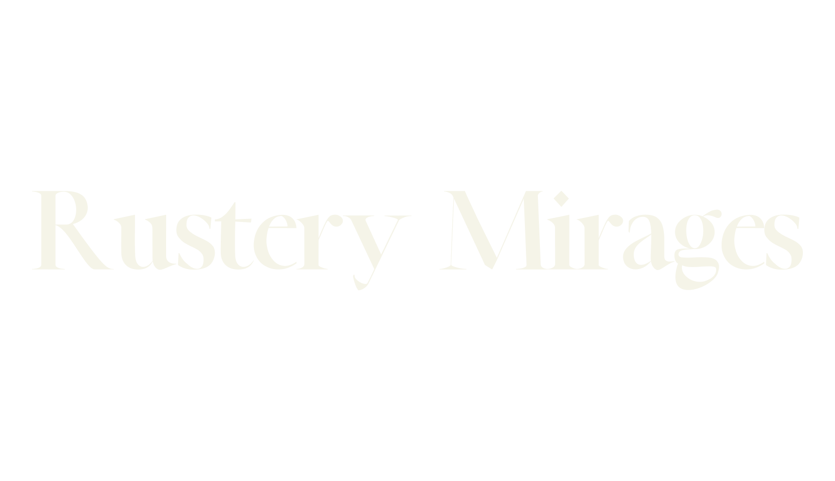 Rustery Mirages, cursive font preview