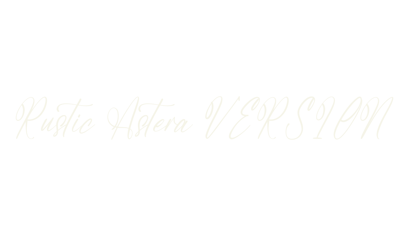 Rustic Astera VERSION, script font preview