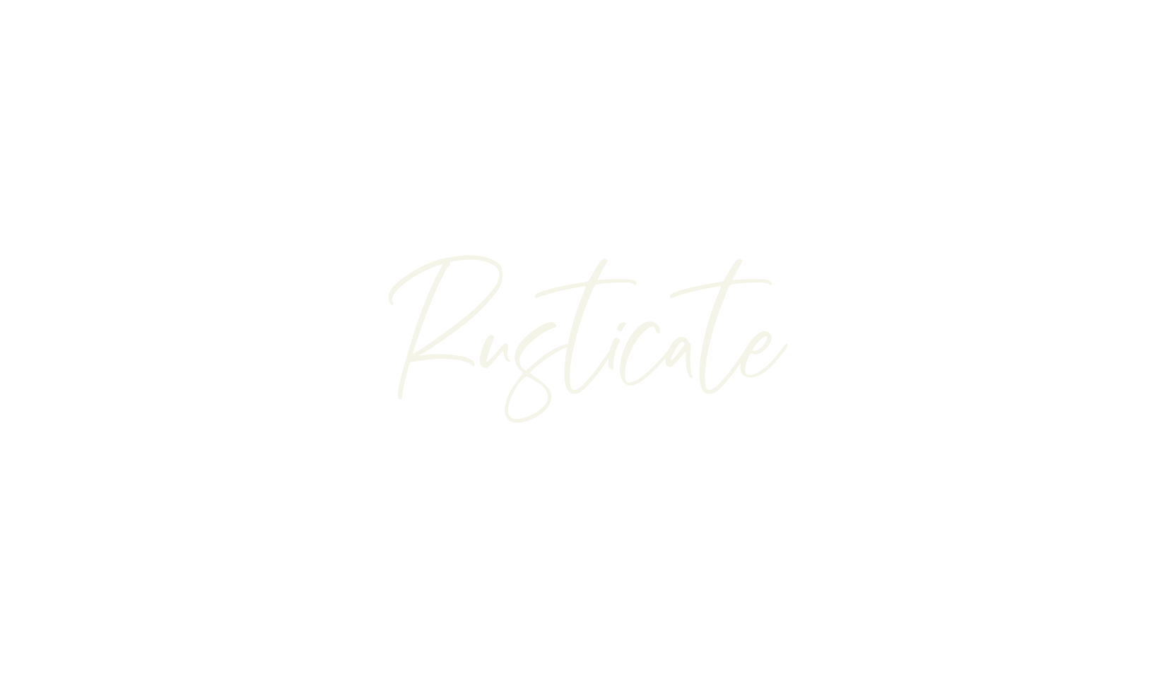 Rusticate, cursive font preview