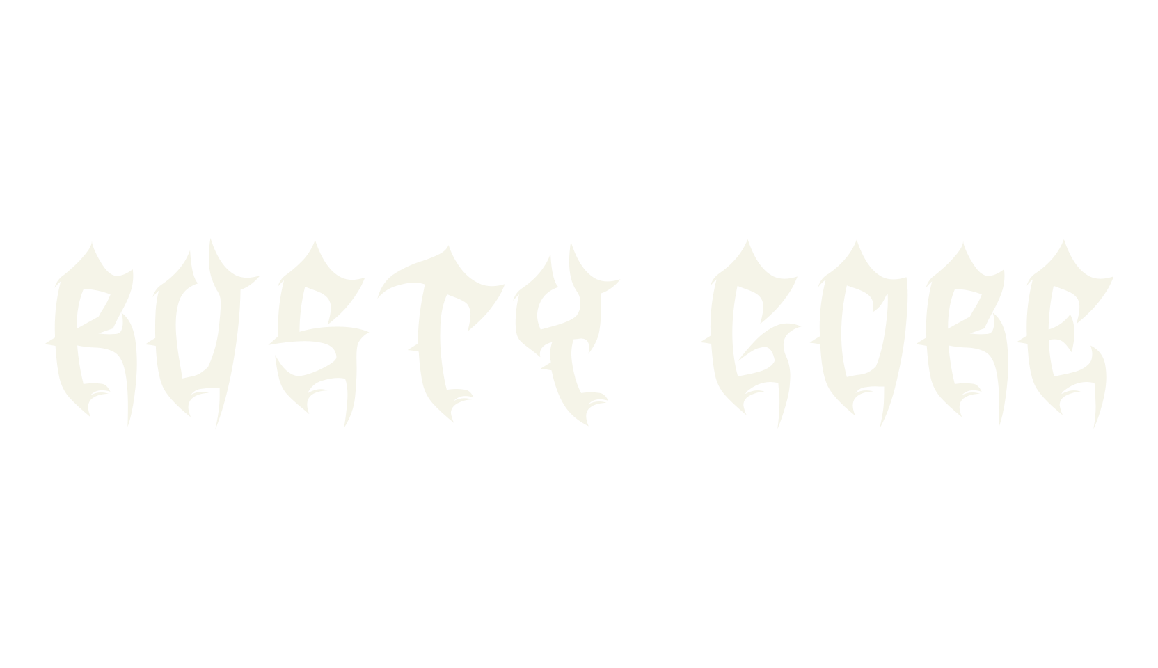 Rusty Gore, fantasy font preview