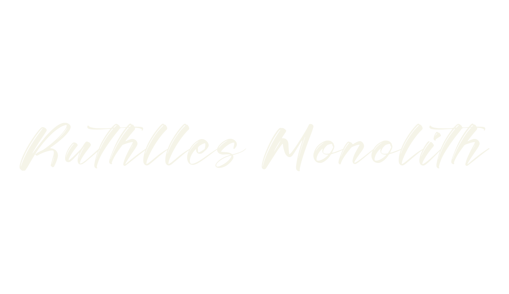 Ruthlles Monolith, script font preview