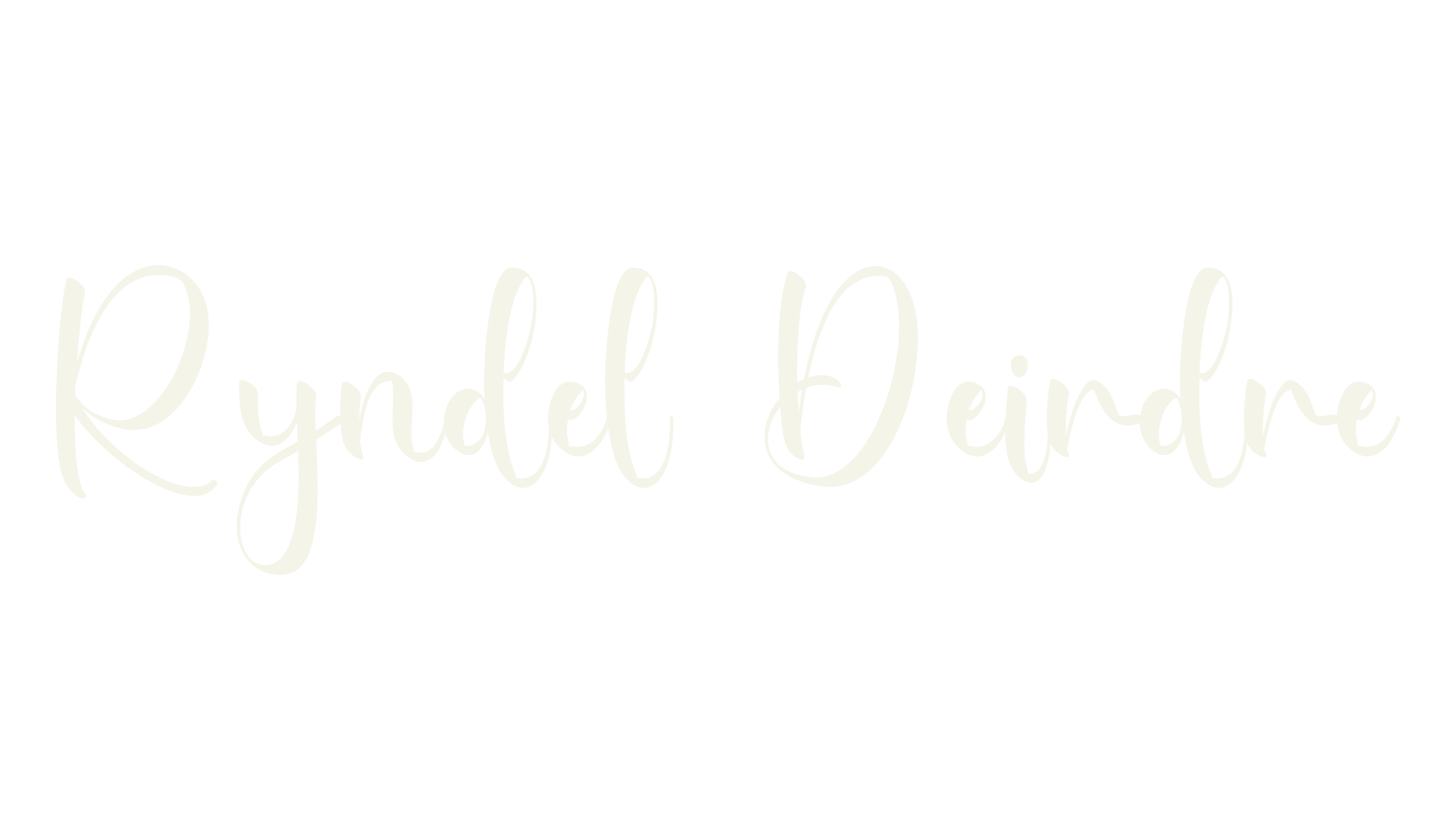 Ryndel Deirdre, calligraphy font preview
