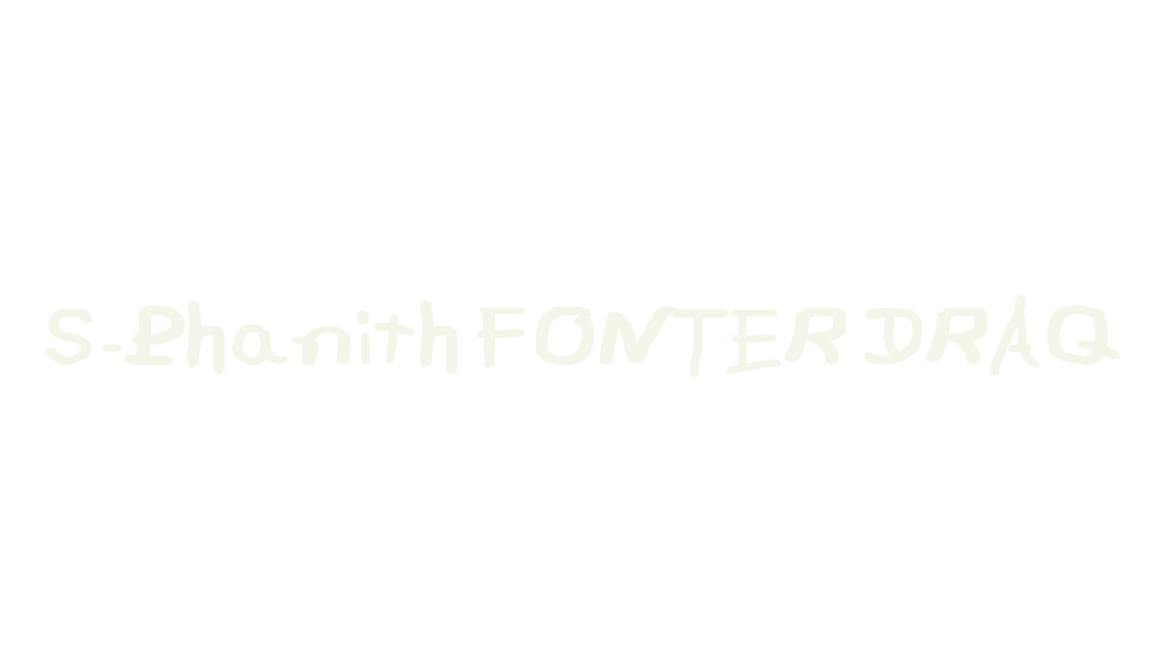 S-Phanith FONTER DRAQ, display font preview