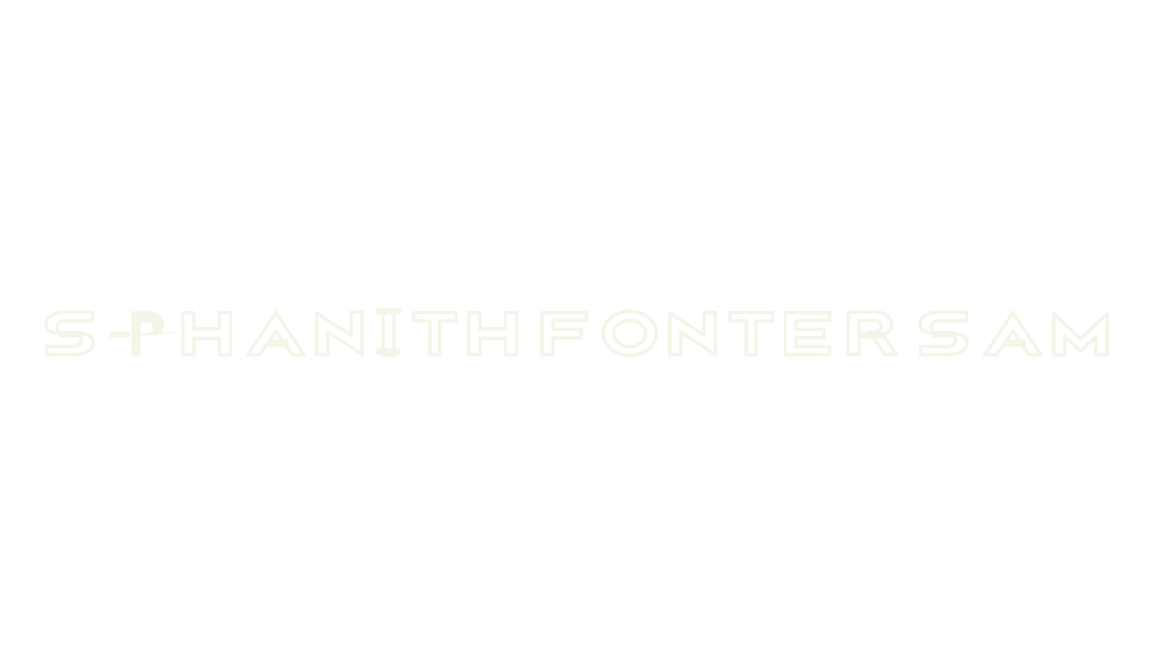 S-PHANITH FONTER SAM, display font preview