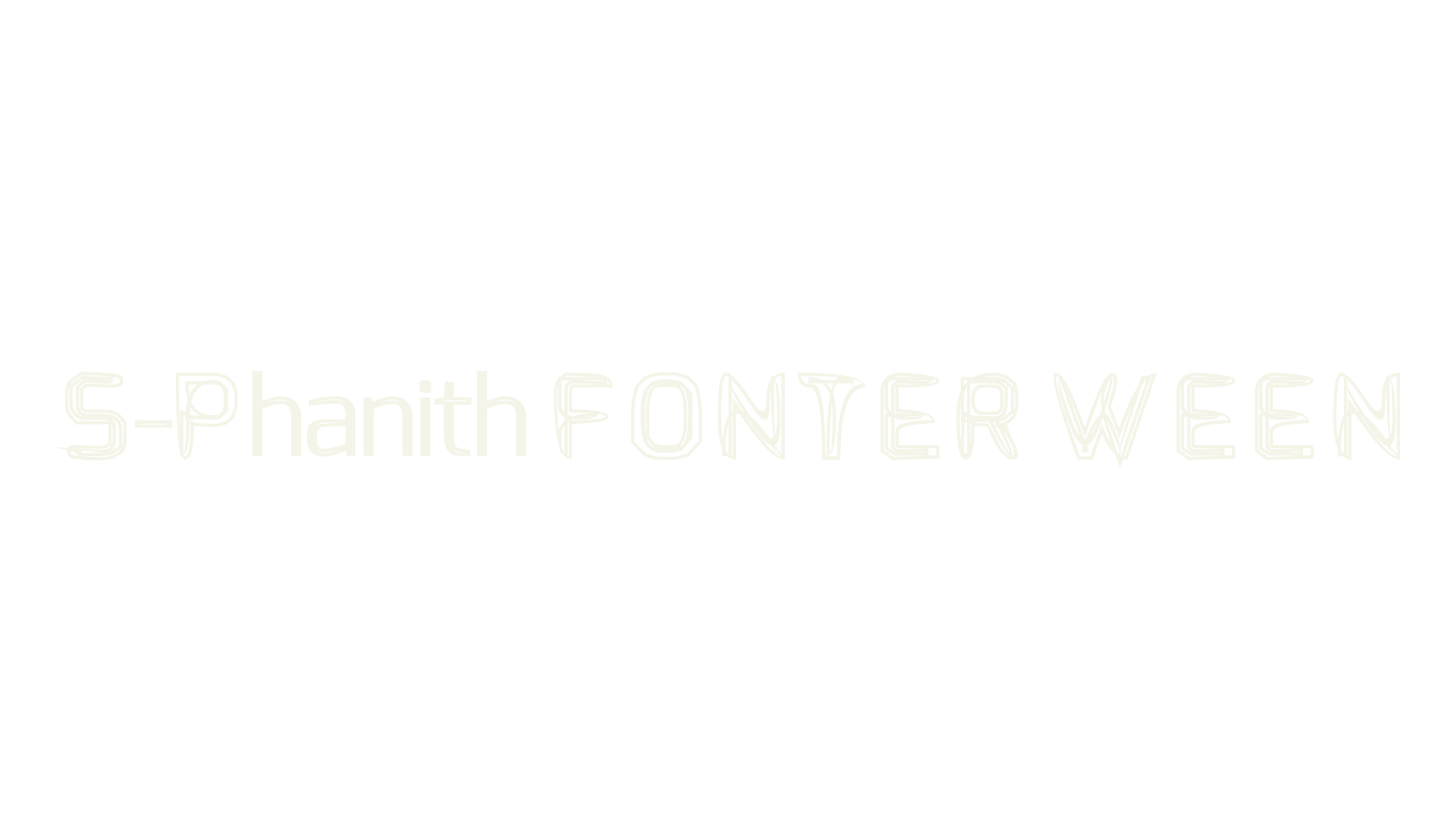 S-Phanith FONTER WEEN, display font preview