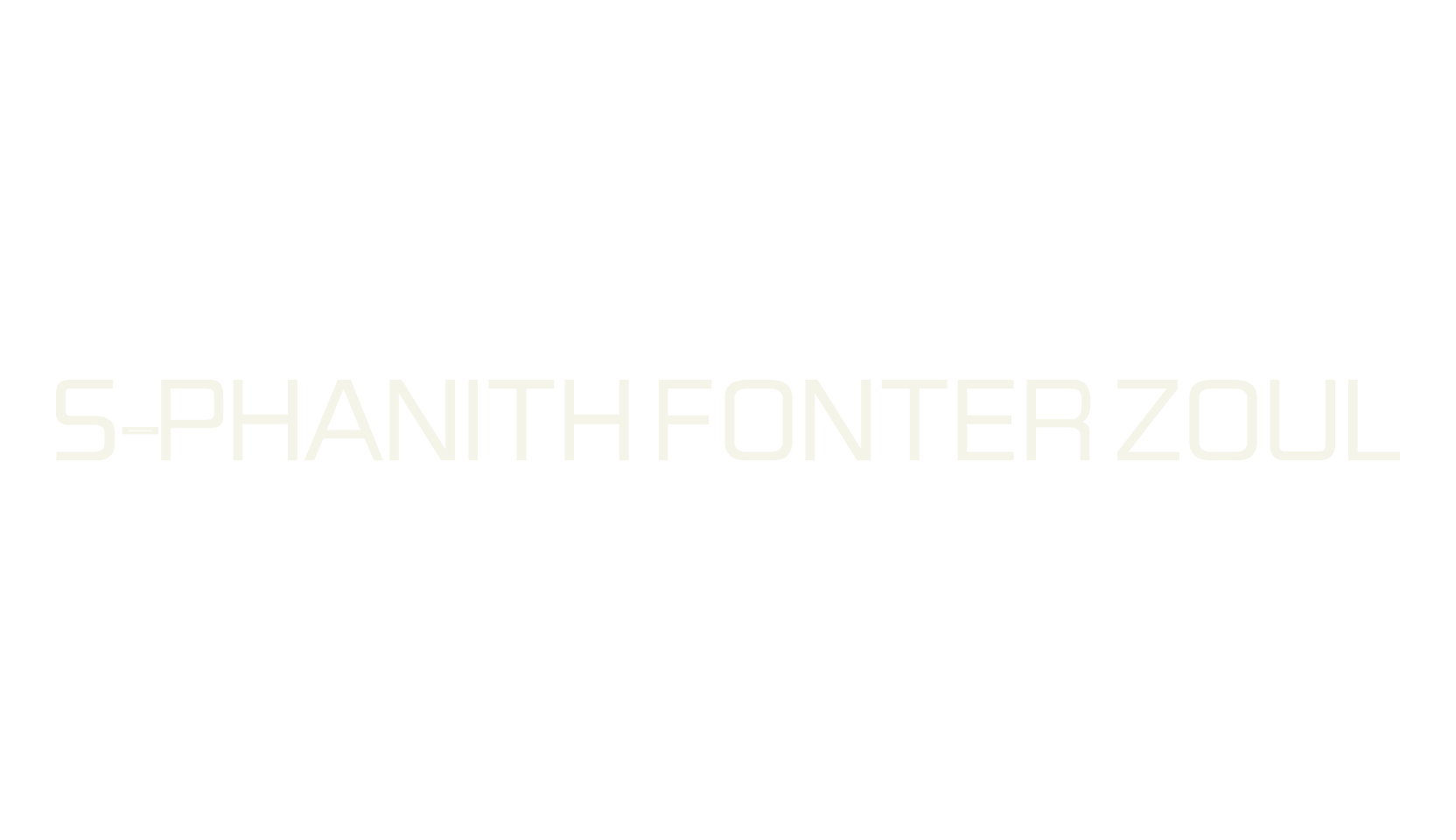 S-PHANITH FONTER ZOUL, display font preview