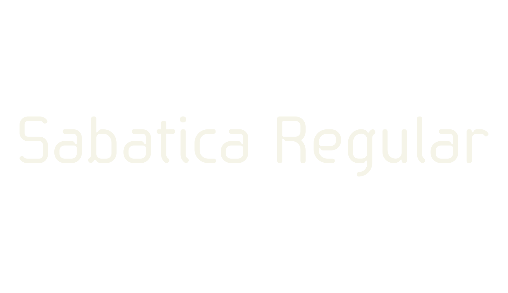 Sabatica Regular, creative font preview
