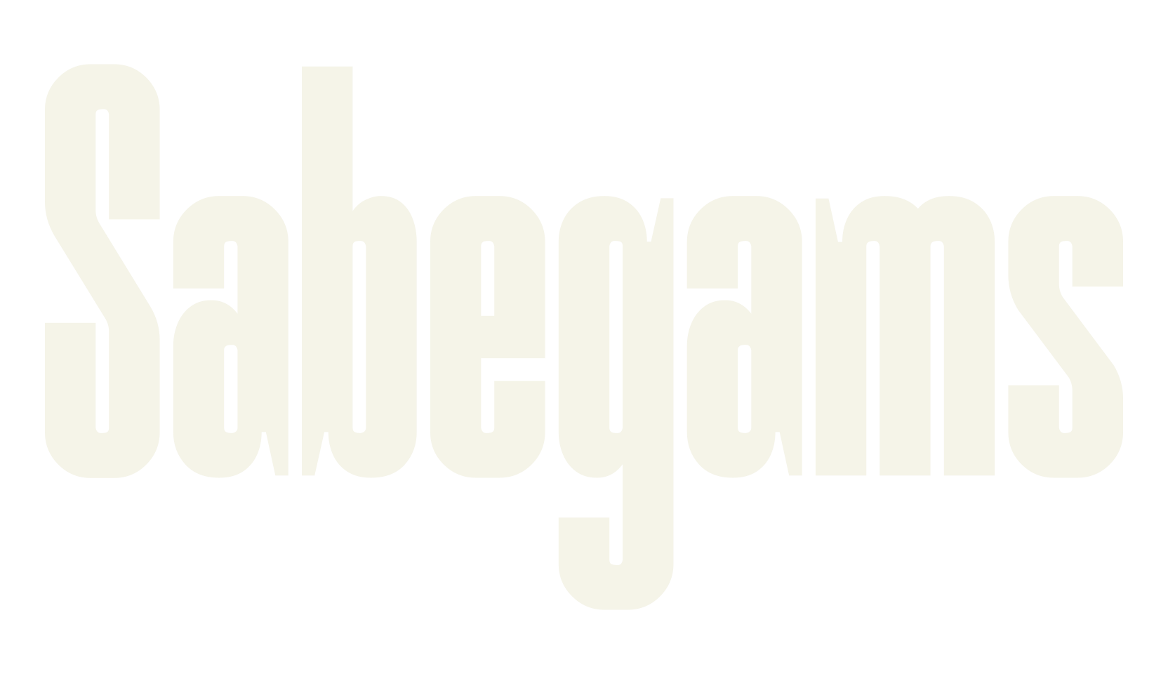 Sabegams, sans serif font preview