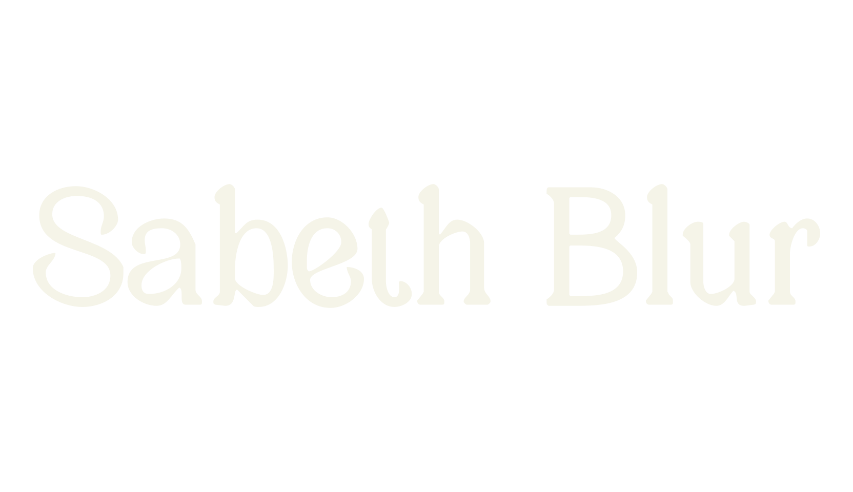 Sabeth Blur, minimalist font preview