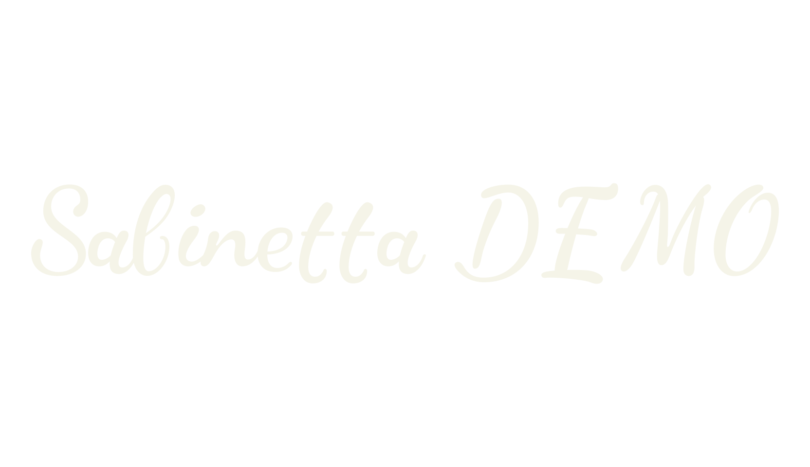 Sabinetta DEMO, cursive font preview