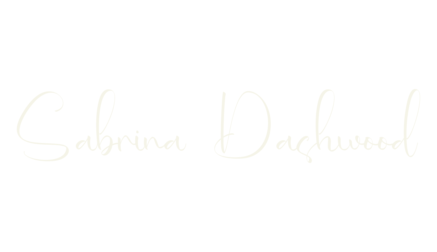 Sabrina Dashwood, calligraphy font preview