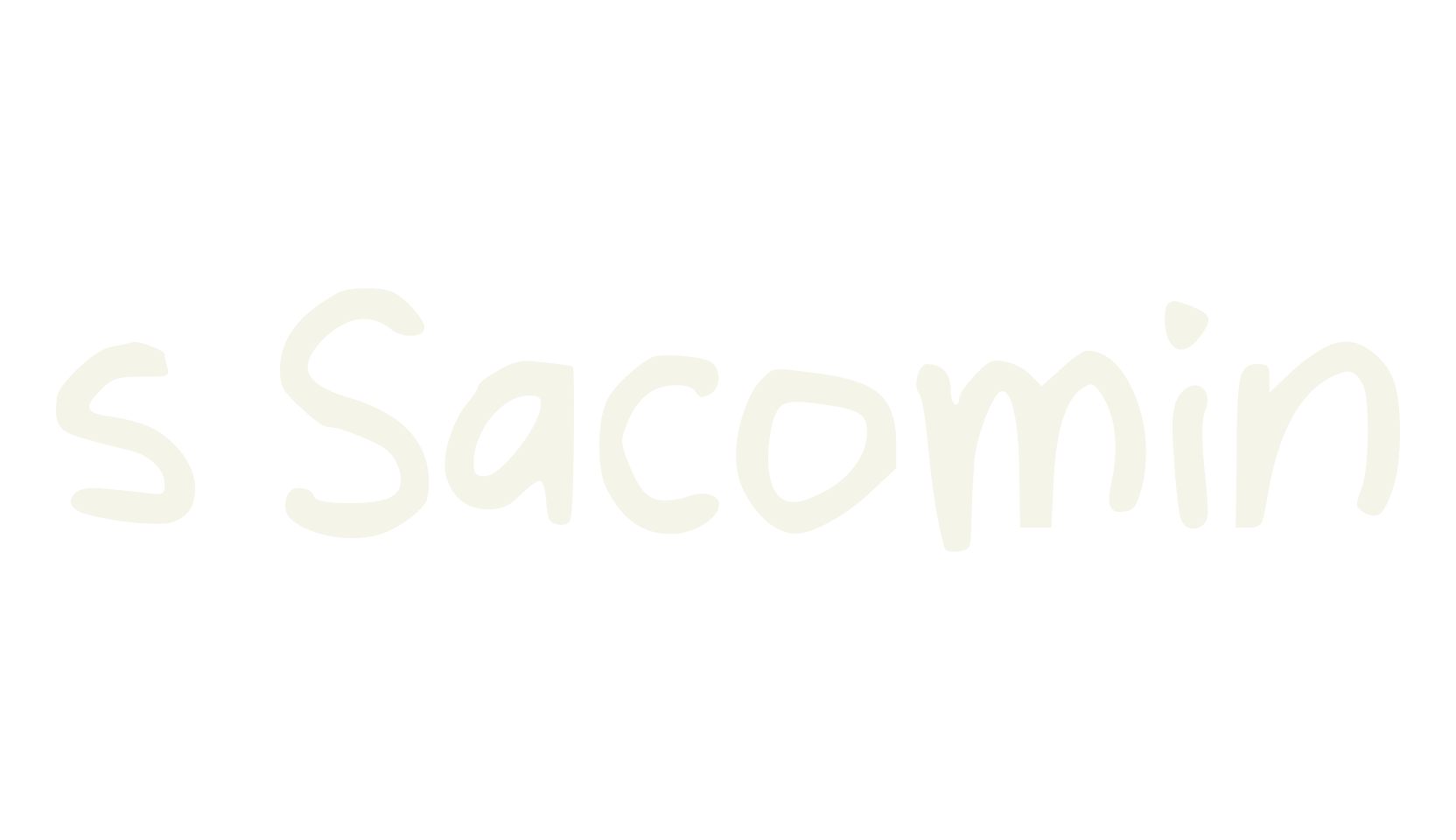 s Sacomin, handwritten font preview