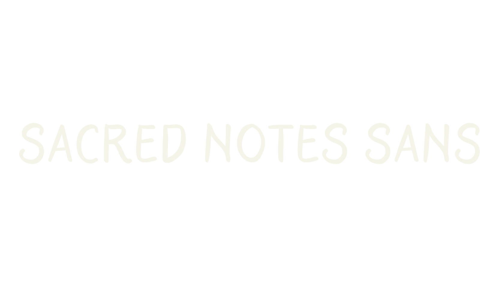 Sacred Notes Sans, fashion script font preview
