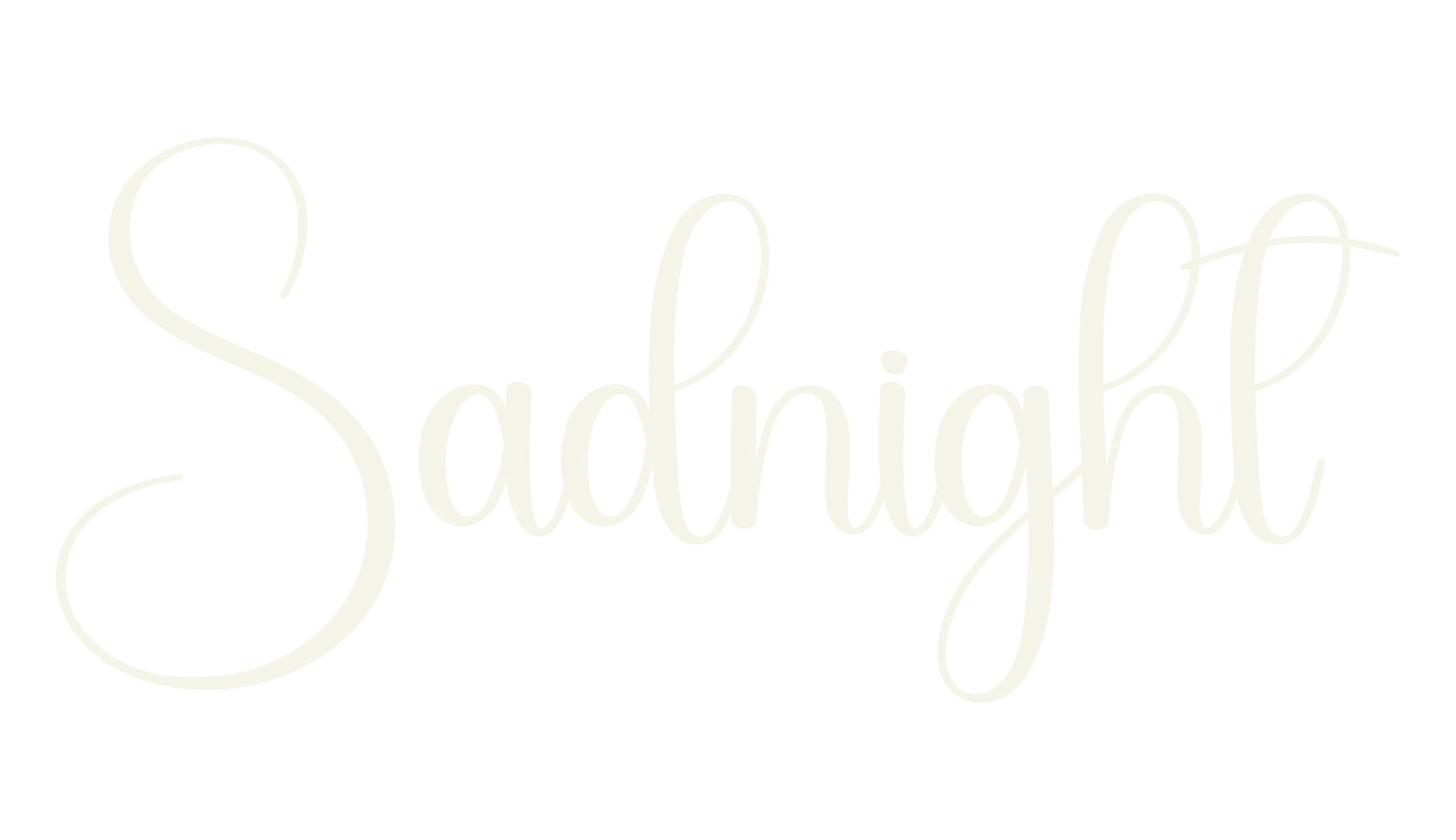 Sadnight, fashion script font preview