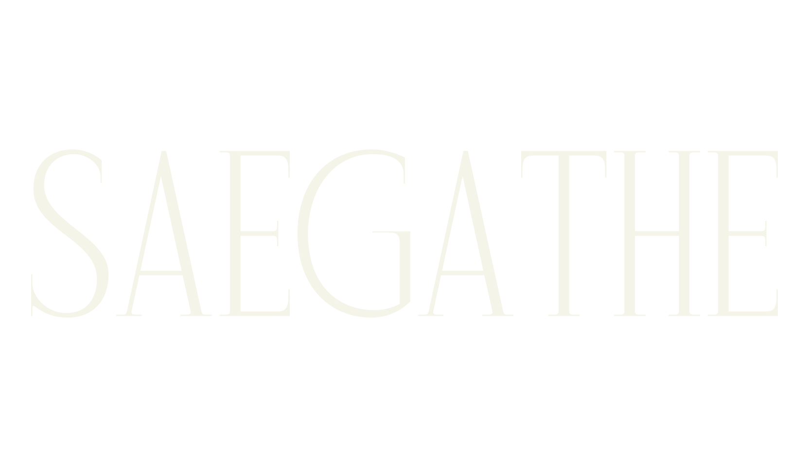 SAEGATHE, serif font preview