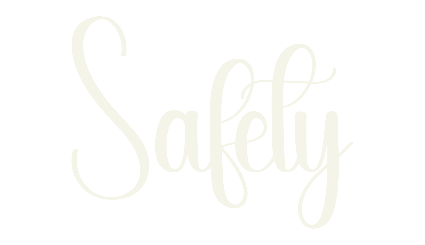 Safety, calligraphy font preview