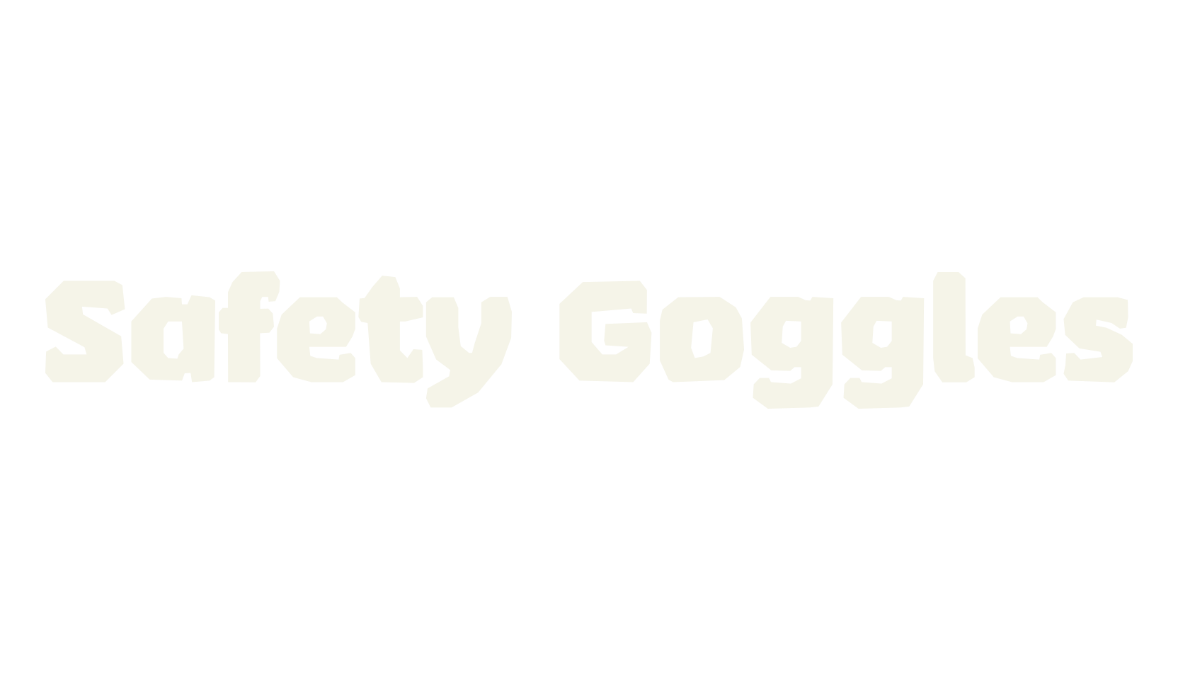Safety Goggles, display market font preview