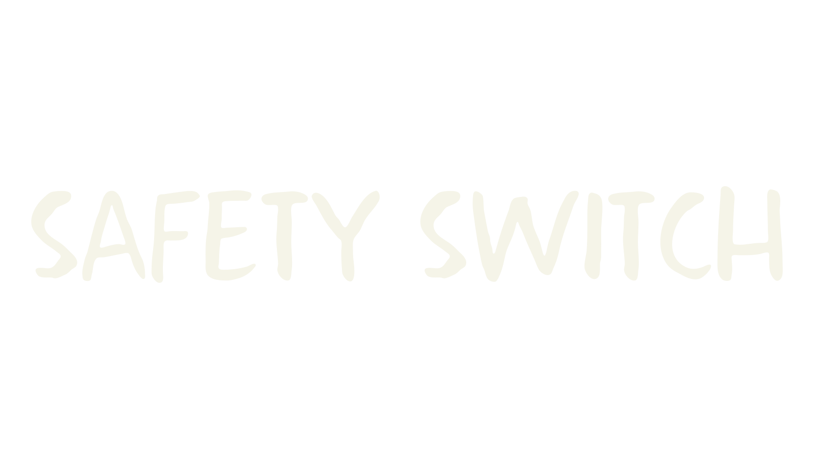 Safety Switch, handwriting font preview