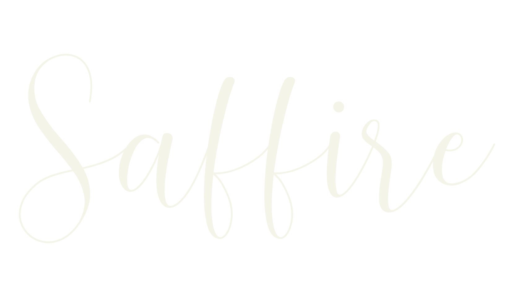 Saffire, handwritten font preview