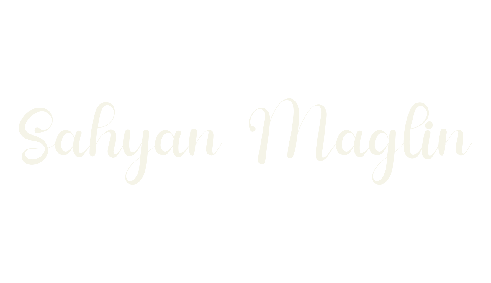 Sahyan Maglin, cursive font preview