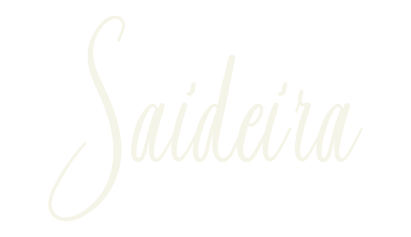 Saideira, cursive font preview