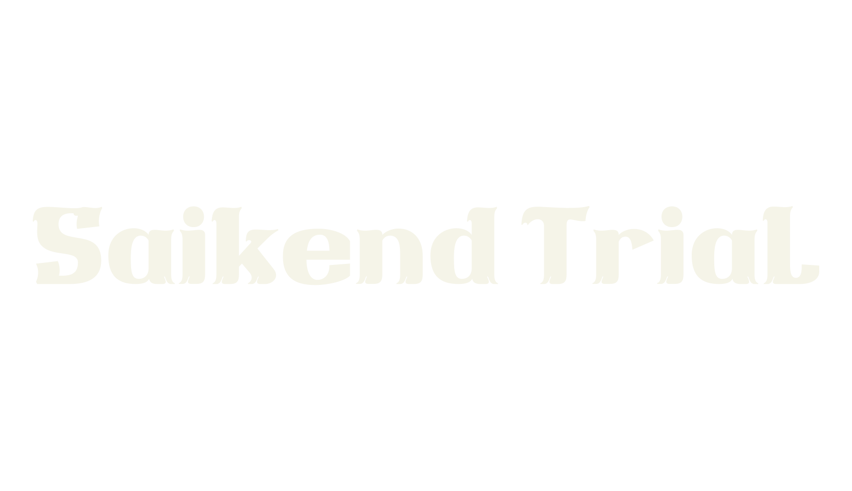Saikend Trial, gaming font preview