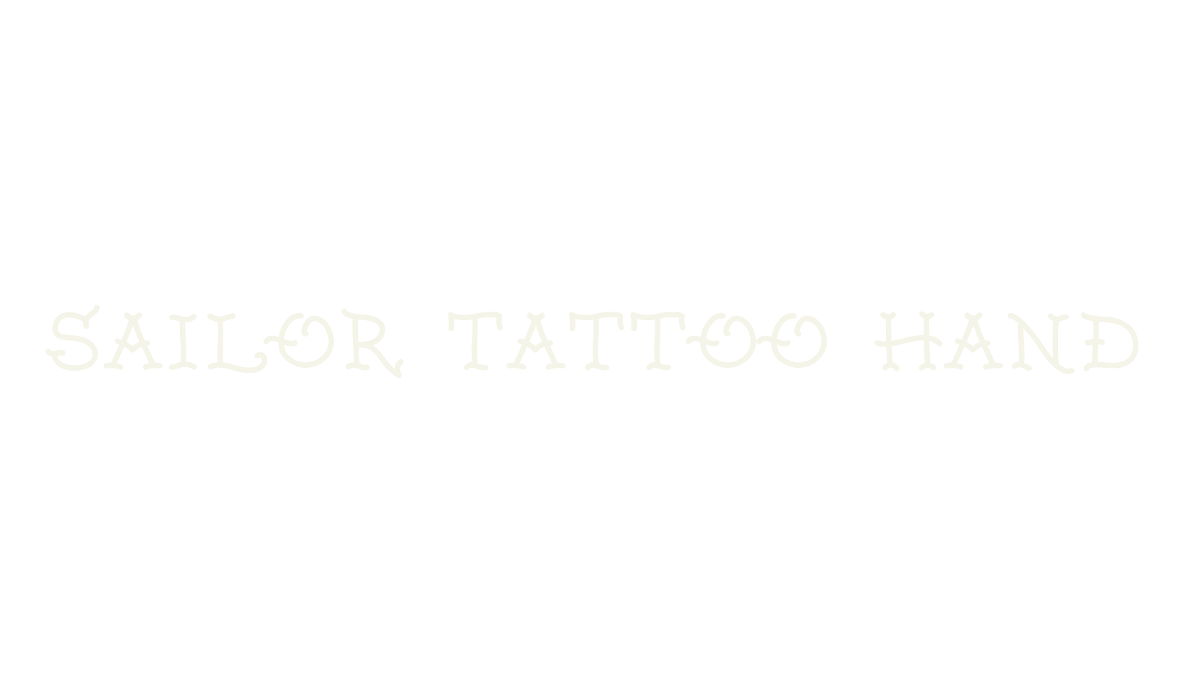 Sailor Tattoo Hand, tattoo font preview