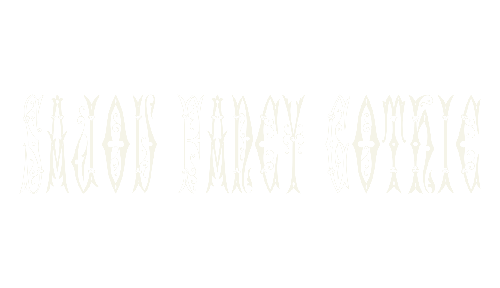 Sajou Fancy Gothic, gothic font preview