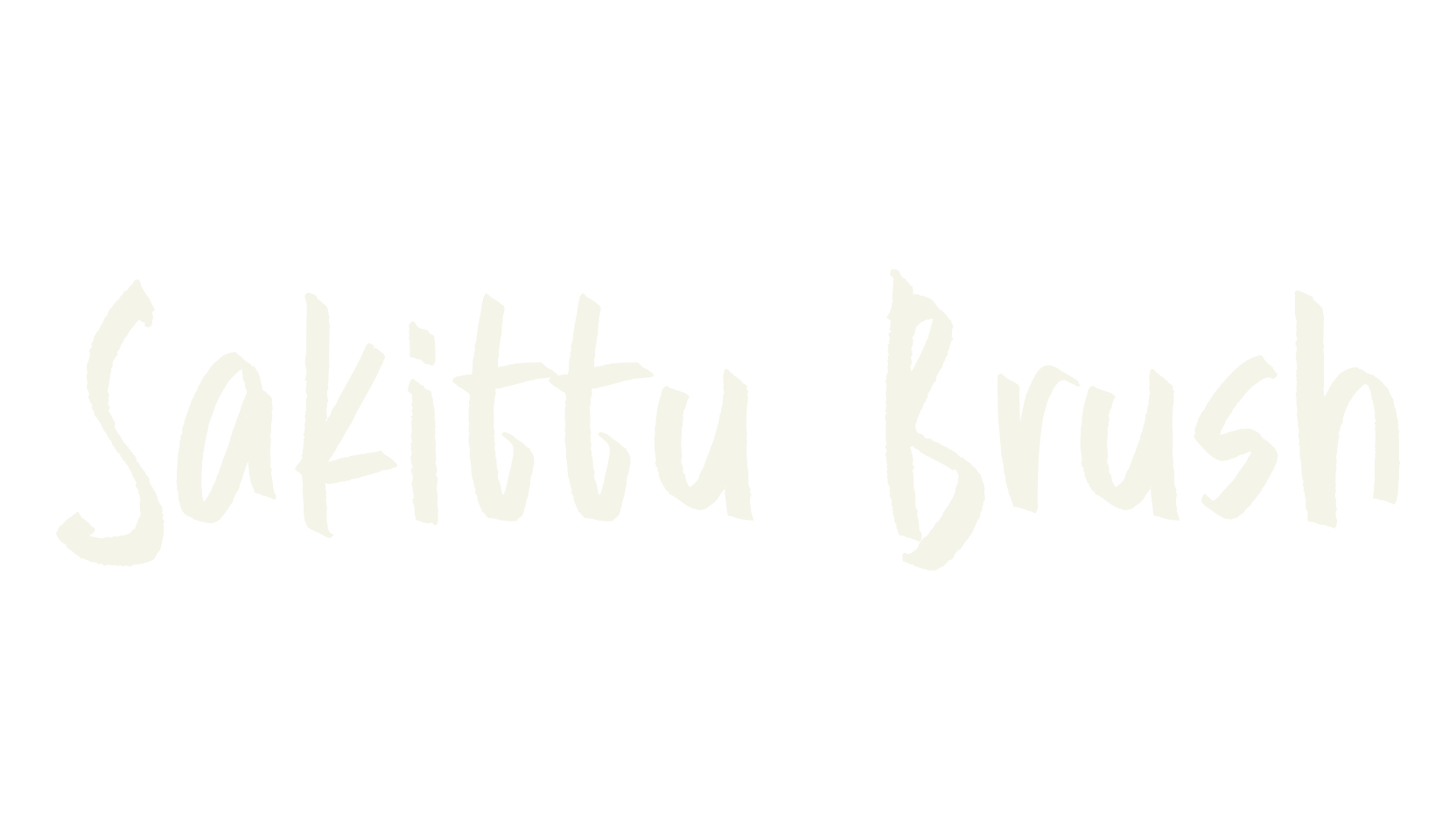 Sakittu Brush, brush font preview