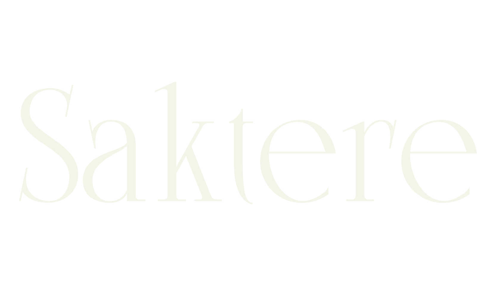 Saktere, script font preview