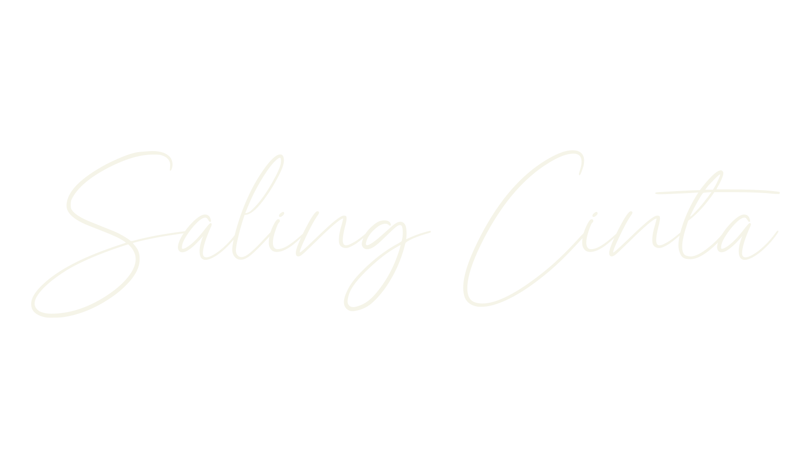 Saling Cinta, calligraphy font preview