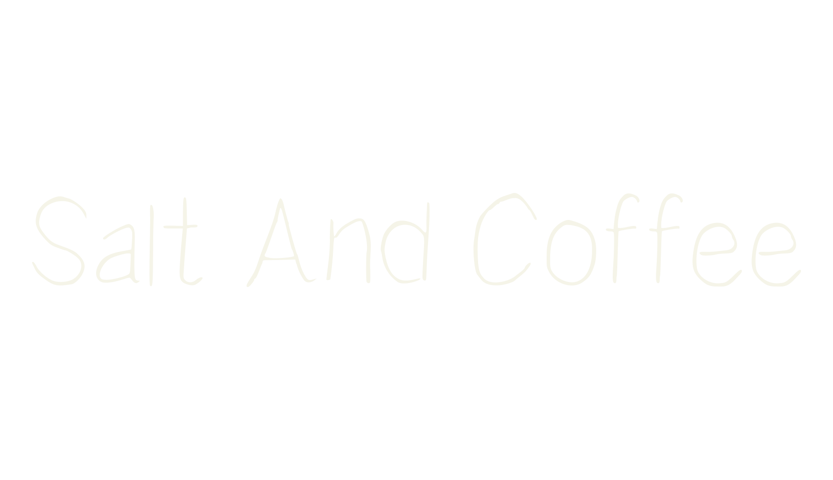 Salt And Coffee, portfolio font preview