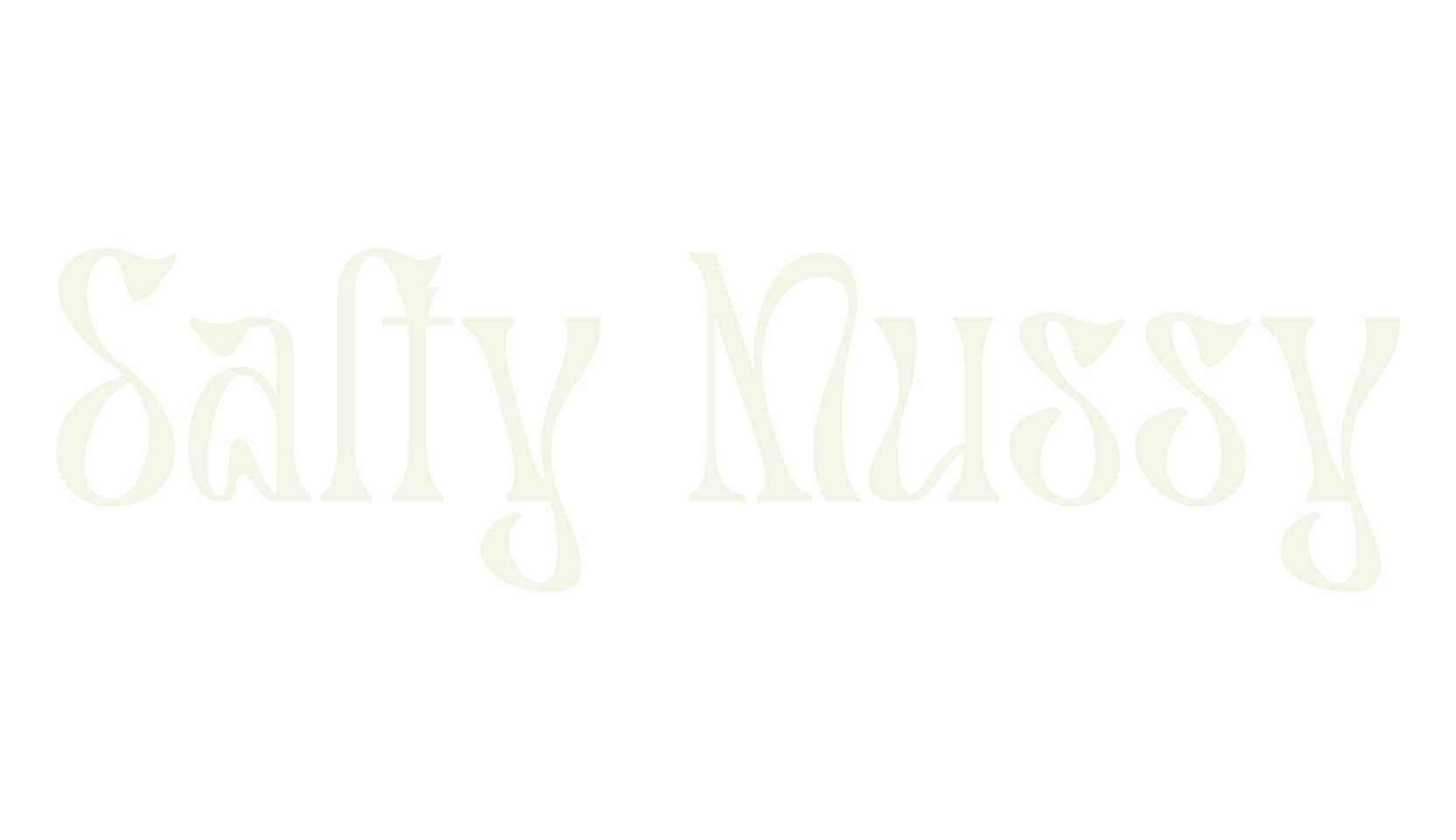 Salty Mussy, vintage font preview