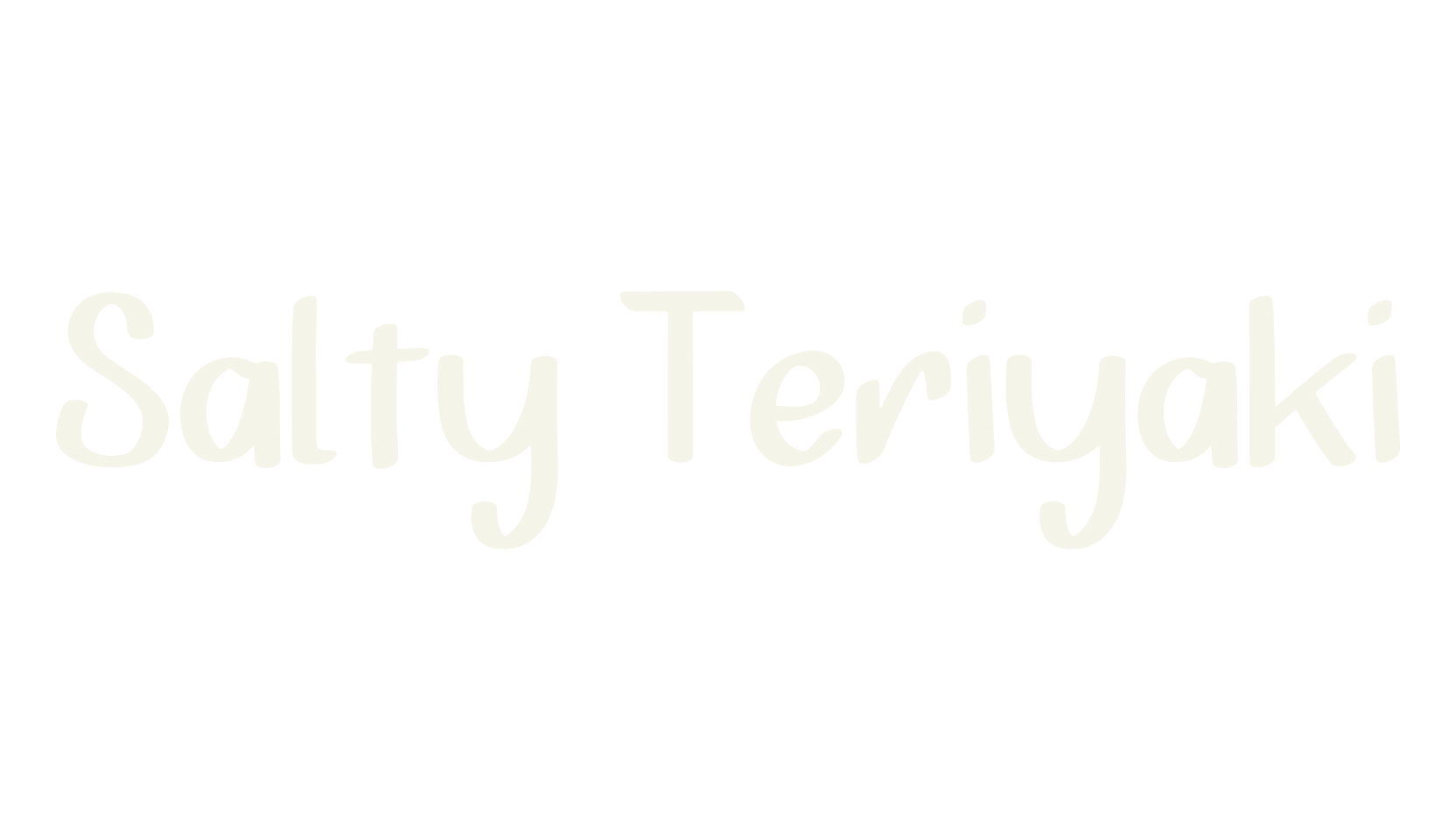 Salty Teriyaki, calligraphy font preview