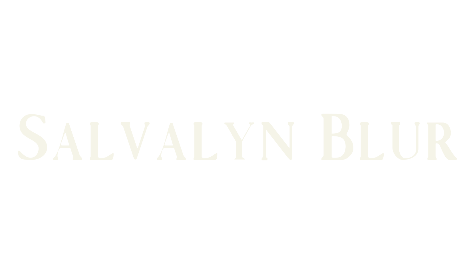 Salvalyn Blur, modern font preview