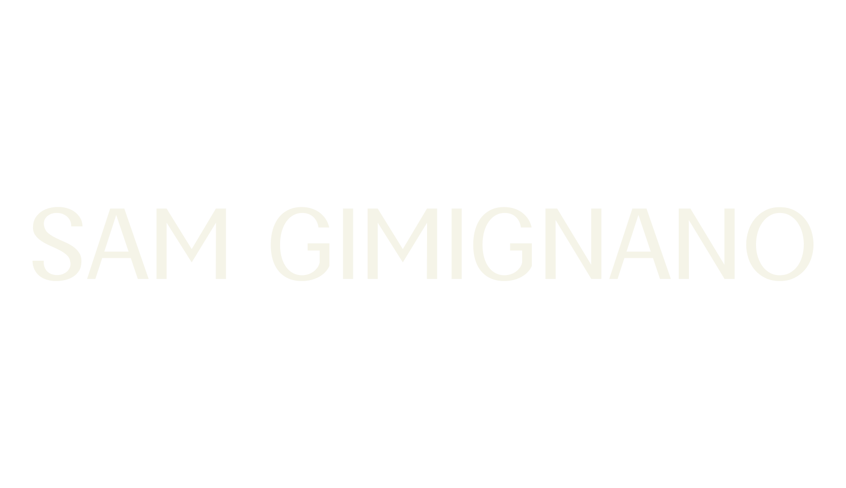SAM GIMIGNANO, sans serif font preview