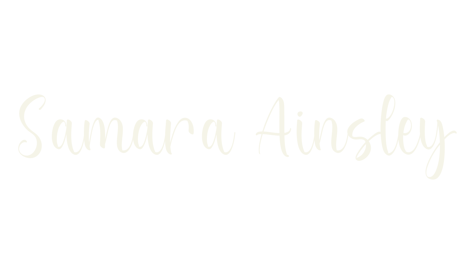 Samara Ainsley, calligraphy font preview