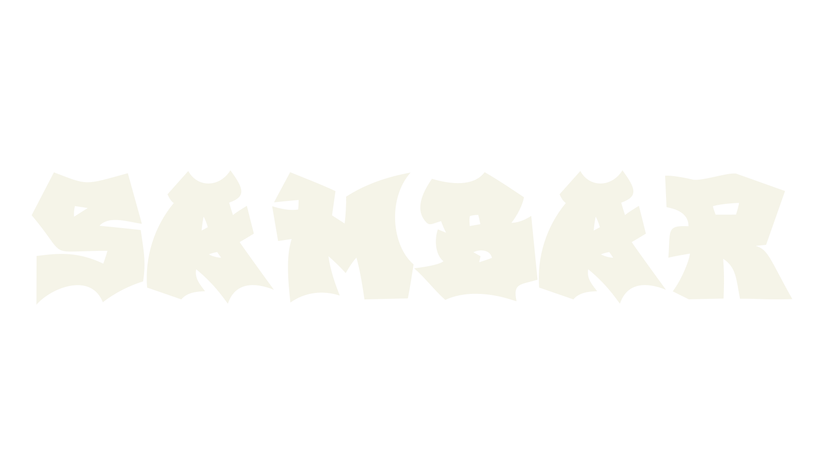 SAMBAR, graffiti font preview
