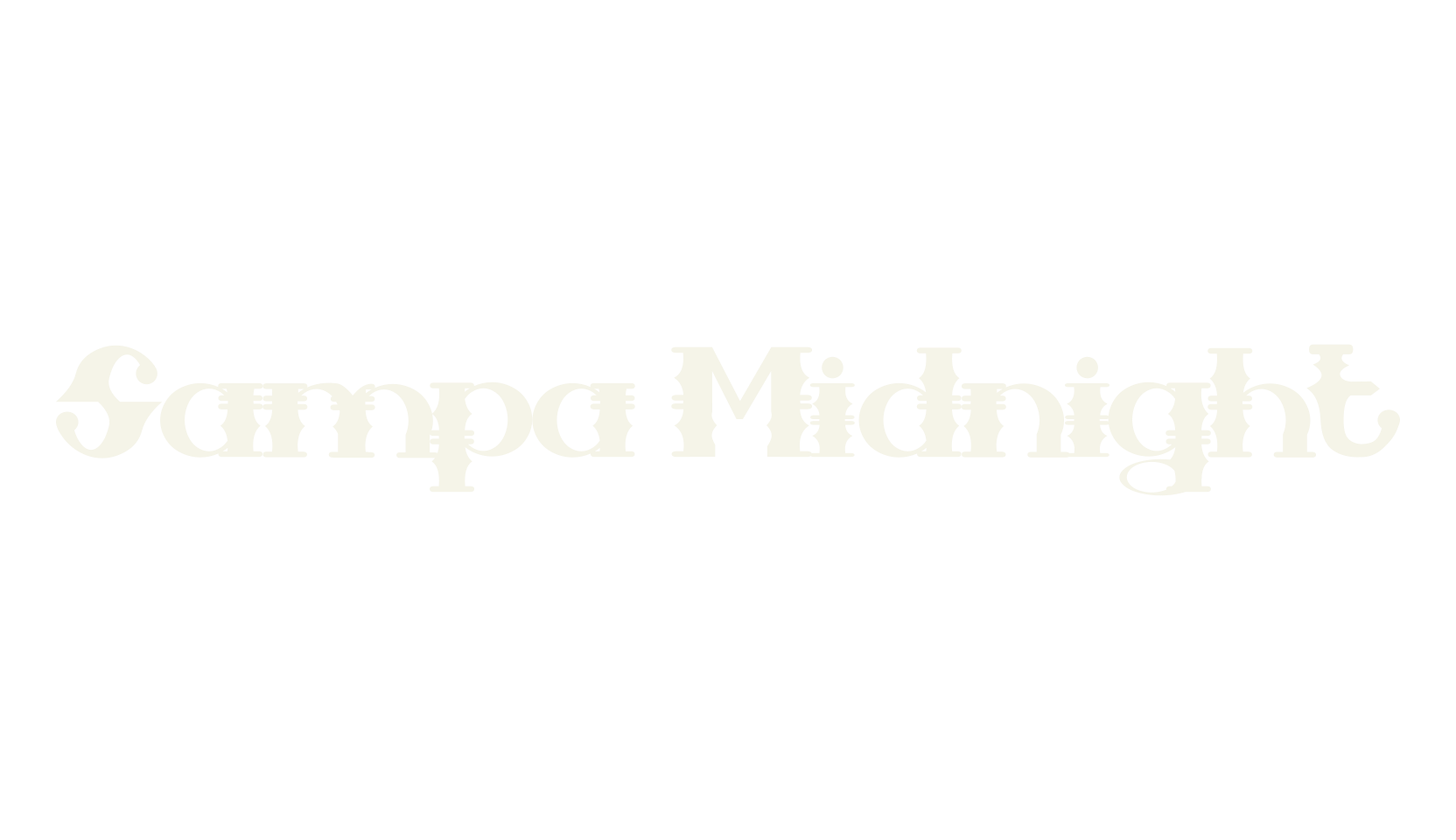 Sampa Midnight, bizarre font preview